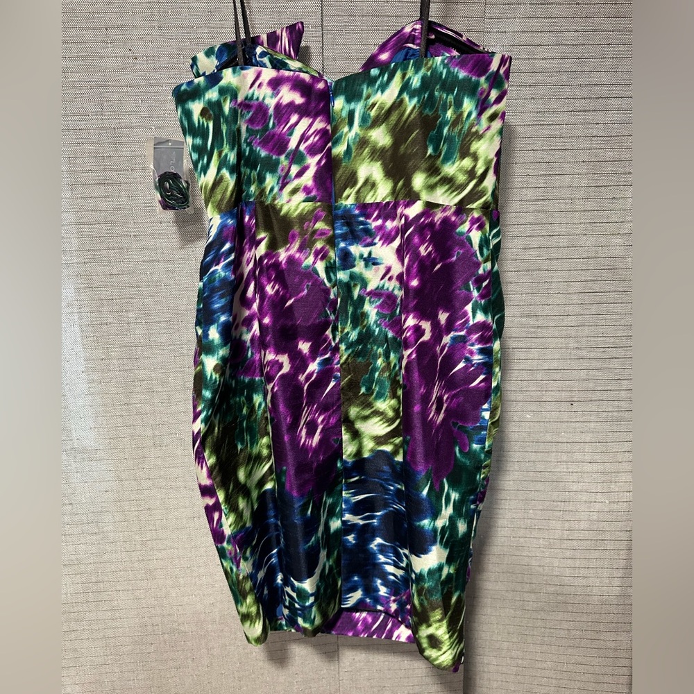 NWT London Times Watercolor Print Floral Petite Dress Size 10p